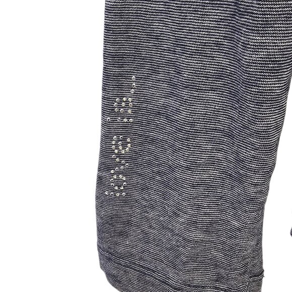 Lisa Todd Heart Long Sleeve Shirt, Rhinestone, Zipper, Pima Cotton, Size large - Picture 3 of 8